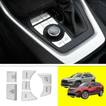 

Car Buttons Decorative Cover Suitable For Toyota RAV4 2019 2020 Silver Aluminum Alloy Car Accessory P Gear Frame Trim