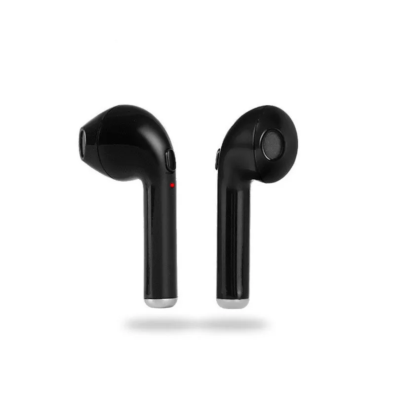 Bluetooth гарнитура Mini i7s TWS Handsfree спортивные наушники беспроводные наушники Bluetooth наушники с микрофоном зарядная коробка - Цвет: black-no box