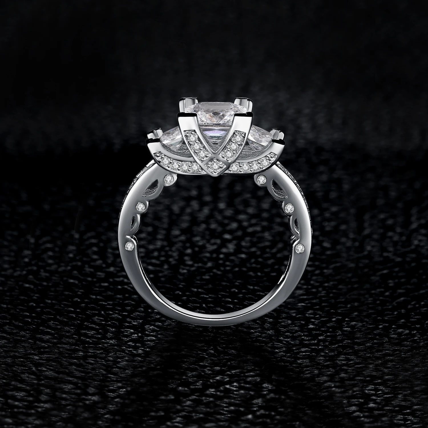 JewelryPalace 3ct CZ Solitaire Обручальное кольцо 925 пробы серебряные кольца для женщин юбилей Свадебные Кольца из серебра 925 пробы, ювелирные изделия