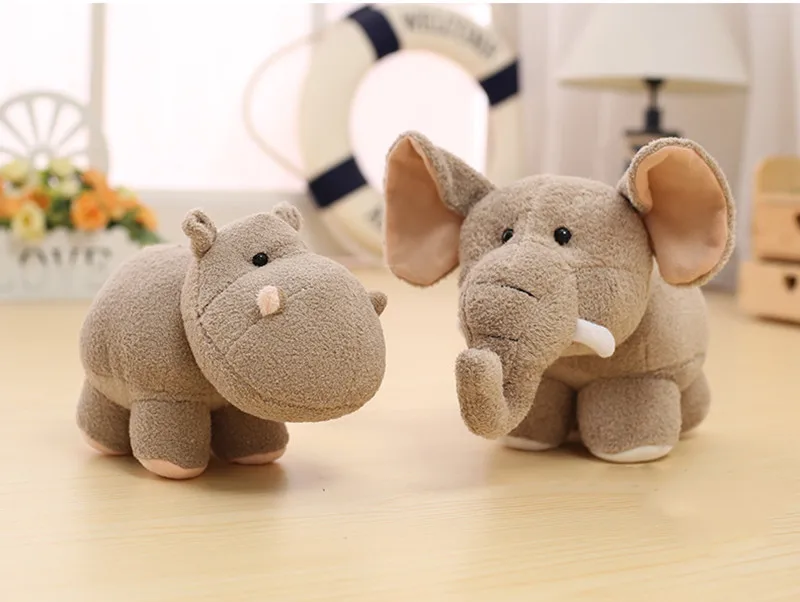 Cute Q Hippo Plush Doll Elephant Stuffed Toy Accompany Sleeping Doll Bedtime Story Educational Toy10