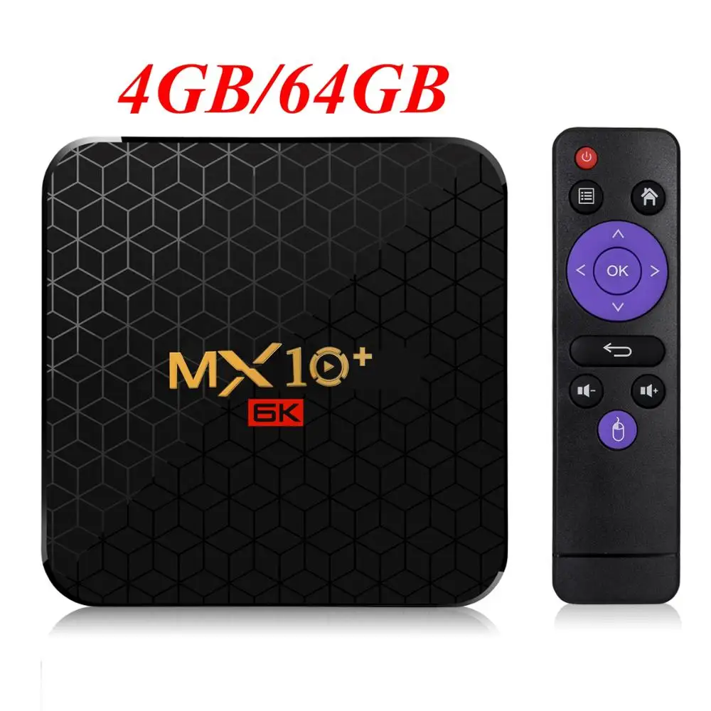 6K tv Box MX10 Plus Android 9,0 Allwinner H6 quad core 4G 32G 64G 5G Dual WiFi BT4.0 USB3.0 Поддержка 6K* 4K H.265 медиаплеер - Цвет: 4GB 64GB