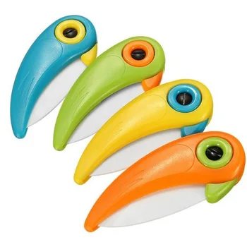 

Mini Ceramic Pare Peel Peeler Pocket Fold Knife Cut Slice Picnic Fruit Cutlery Bird Vegetable Kitchen Bag Box