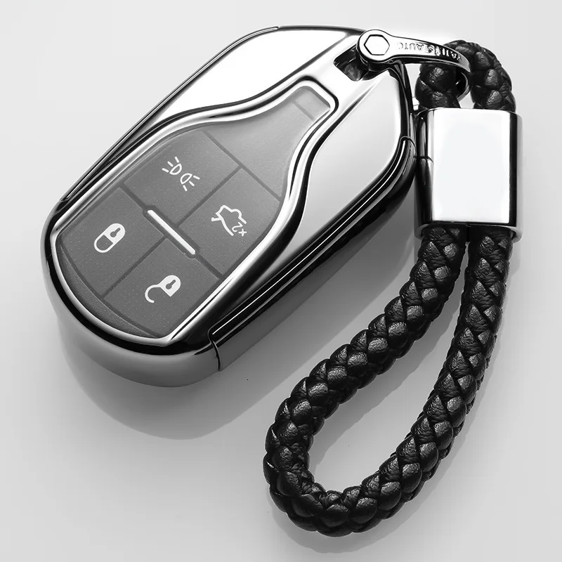 silver and keychain2 Чехол для ключей из ТПУ для Maserati Ghibli 2013 Levante Quattroporte GT Granturismo Coolest GranTurismo GranCabrio - Название цвета: silver and keychain2