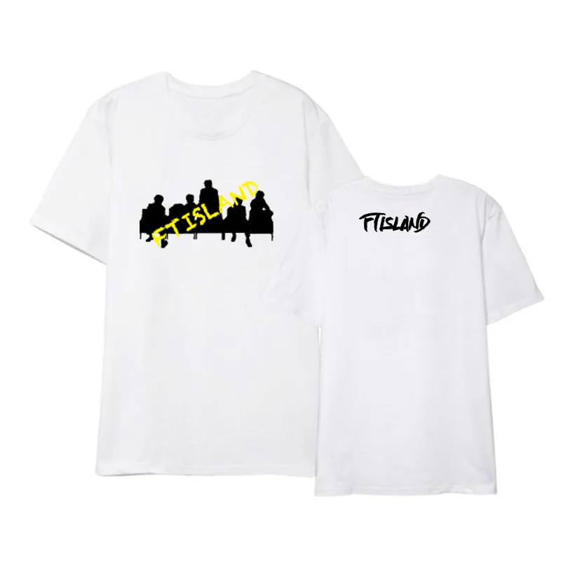 Kpop FTISLAND HongKi альбом рубашки уличная свободная футболка с коротким рукавом топы футболки DX1131