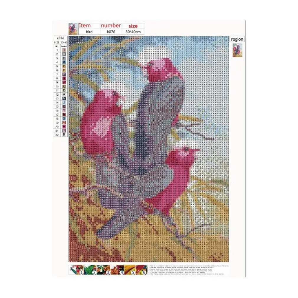 

Lovely Parrot Mosaic 5D DIY Diamond Embroidery Full Square Drill Painting Cross Stitch Full Rhinestone Painting