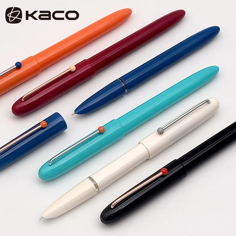 Creative retro color fountain pen set Iridium nib black ink pen Student writing pen Replaceable ink sac EF