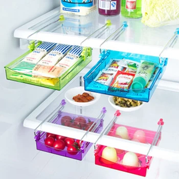 

Fridge Drawer Organizer Retractable Drawer Refrigerator Storage Box Household Hogard