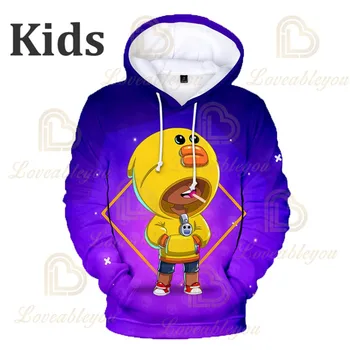 

Brawling Boys Girls 3D PRIMO MORTIS Thin Hoodie Crow Spike Leon Shelly Hoodie Kids Game Anime Star Hoodie Birthday Gift