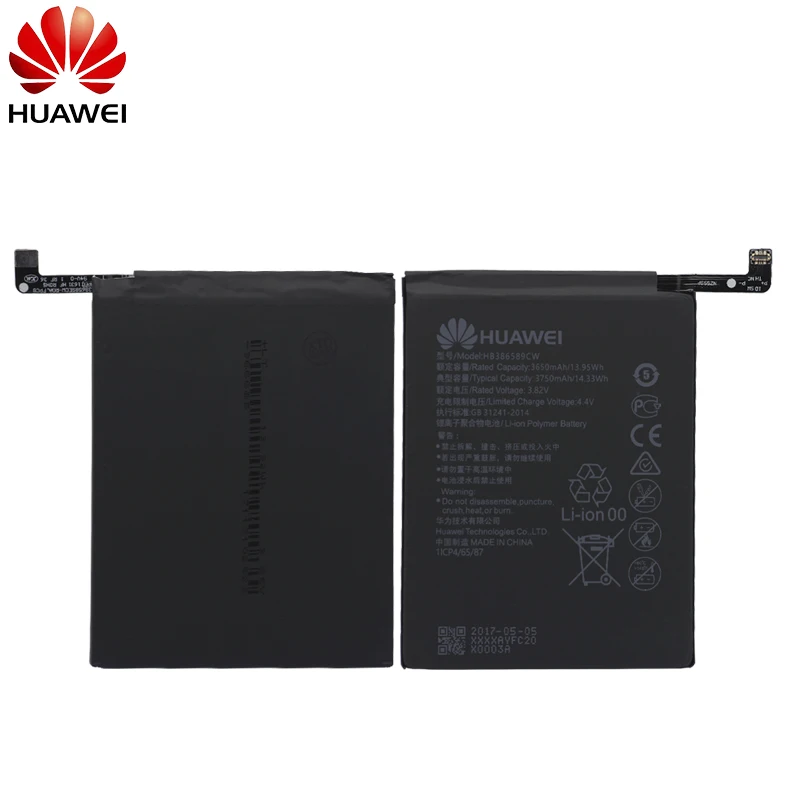 Huawei сменный аккумулятор для телефона HB386589CW для huawei P10 plus Honor 8X View 10 V10 mate 20 Lite Nova 3 4 3650mAh