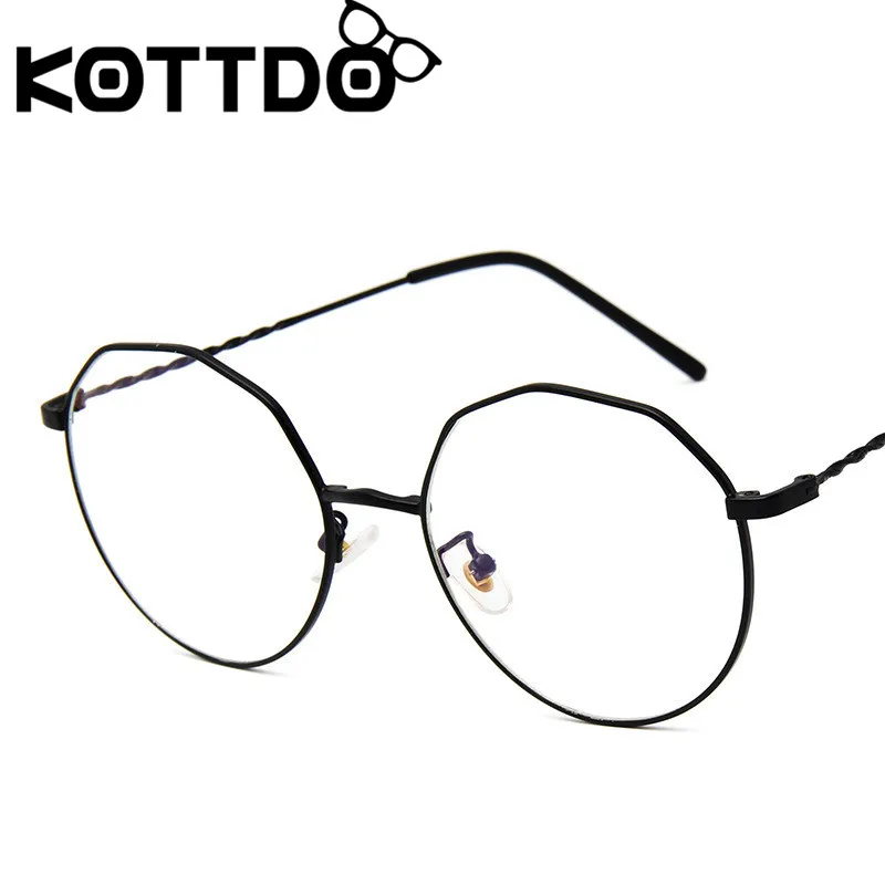 KOTTDO, Ретро стиль, круглые очки, оправа для женщин, классический рецепт, компьютерные оправа для глаз, оправа для мужчин, металлическая оправа для очков