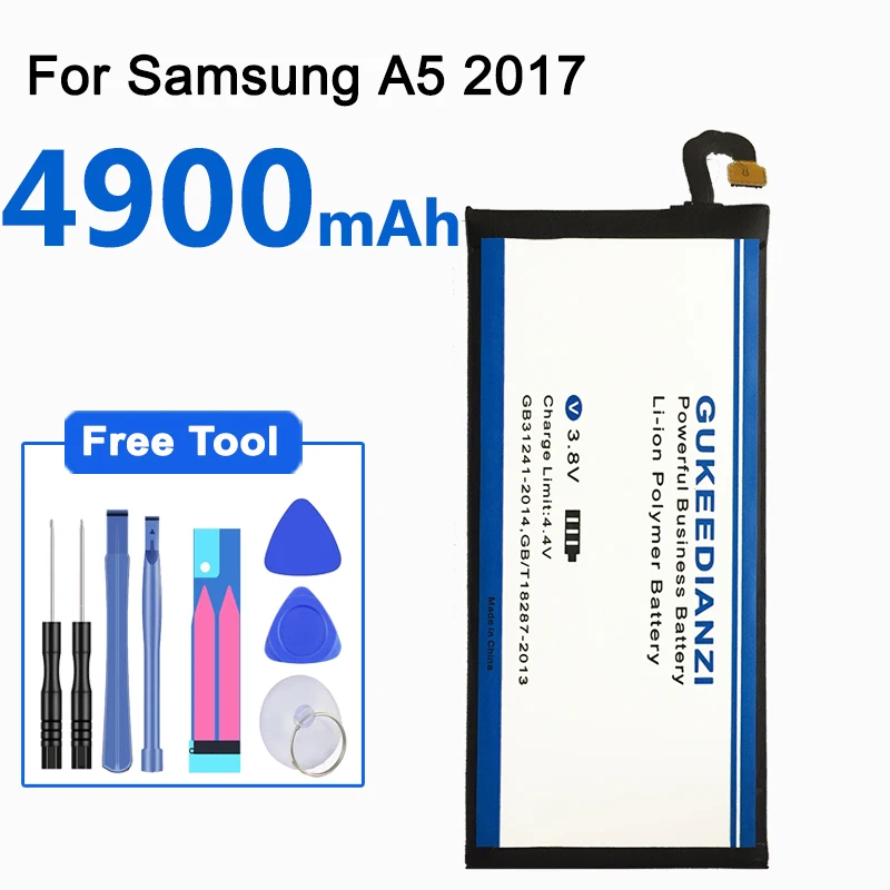 Аккумулятор GUKEEDIANZI для samsung Galaxy A5() A520 A520F EB-BA520ABE 4900 мАч сменный аккумулятор