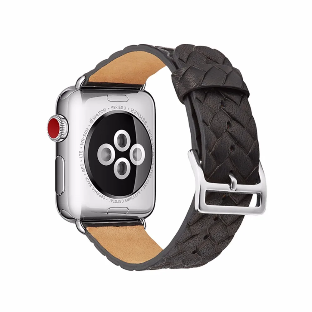 Ремешок из натуральной кожи для Apple Watch 4 band 44 мм 40 мм iwatch серии 42 мм 38 мм браслет ремешок nato аксессуары для наручных ремней
