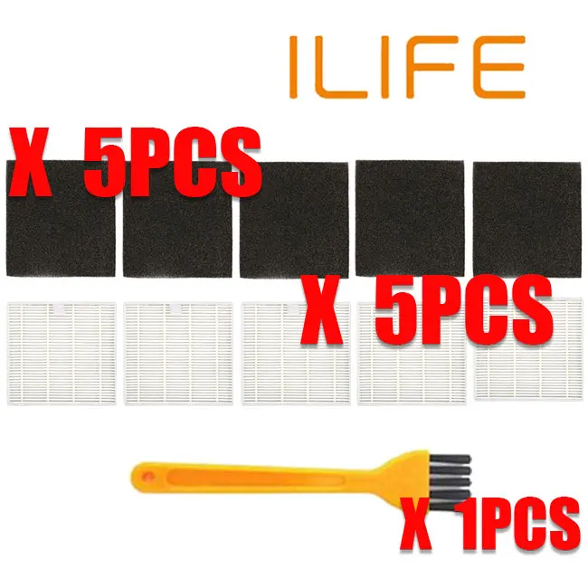 Робот-пылесос с hepa фильтр губчатые фильтры для ilife V8 V8s X750 A7 X800 X785 V80 робот-пылесос Запчасти аксессуары - Цвет: 11pcs
