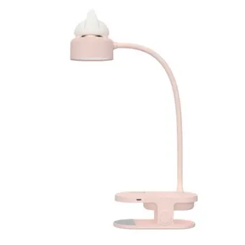 

USB Powered Night Light Cute Cat Atmosphere Lamp LED 360 Degree Rotating Table Lamp with Clip Eye Protection Reading Lights