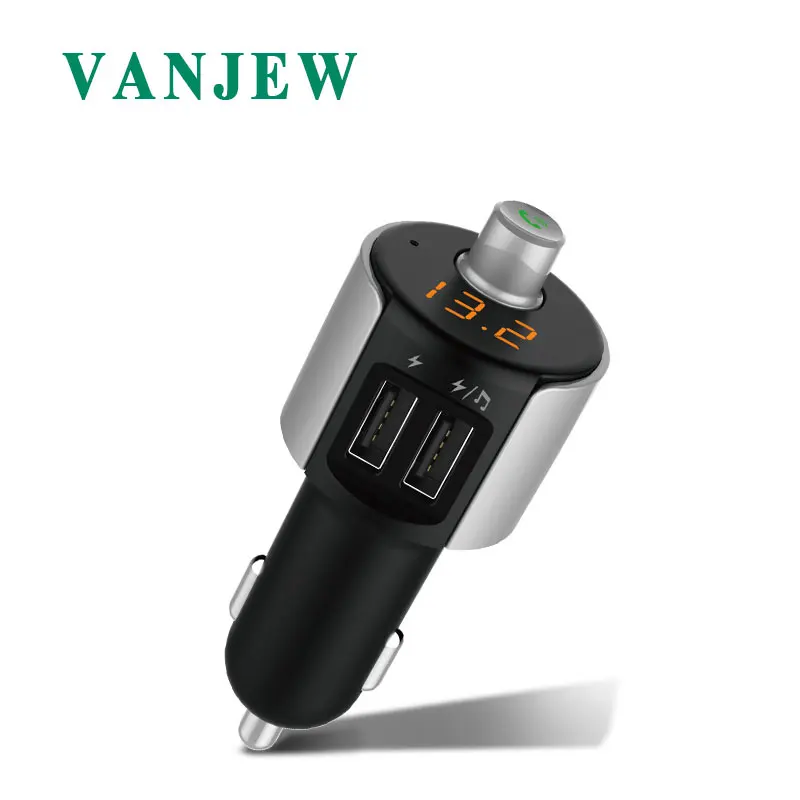 Автомобильный Bluetooth FM передатчик VANJEW C27 с двумя usb портами модулятор mp3 плеер радиопередатчик ручное