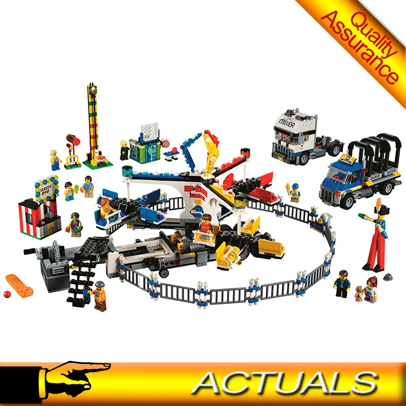 Creator Expert Fairground Mixer Building Blocks Model Bricks Toys Compatible Legoland 10244 15014