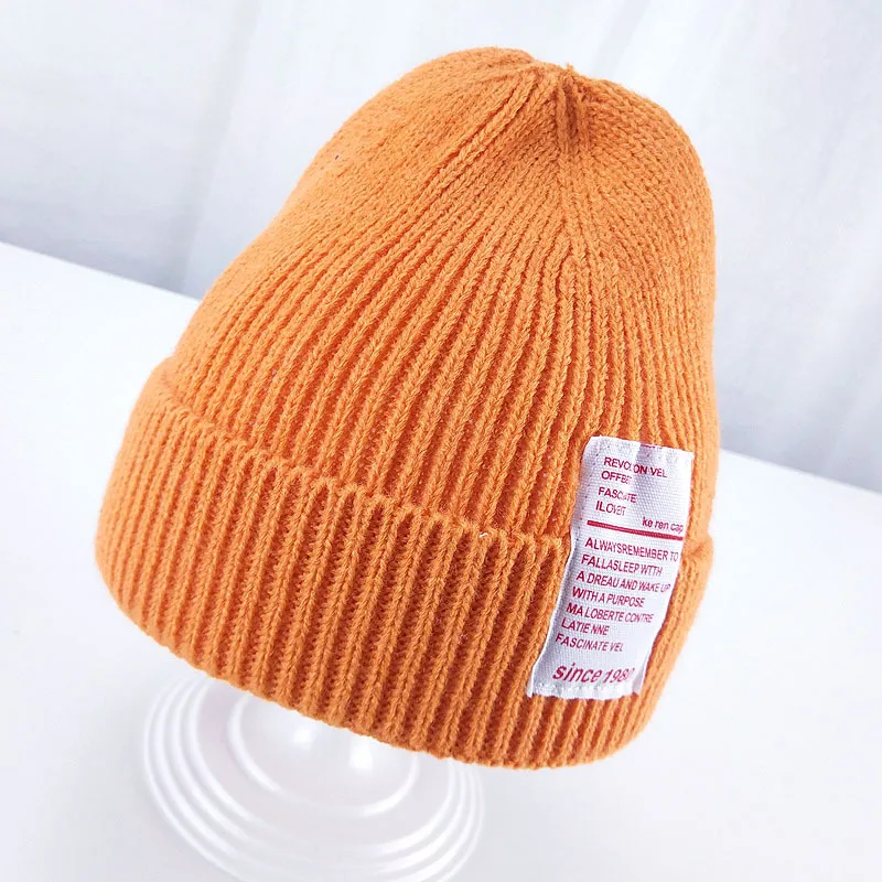 

New Arrival Baby Girls Boys Hat 47-52 cm Kintted Soft Warm Beanie Hat Crochet Elasticity Knitting Hats Children Casual Warm Cap