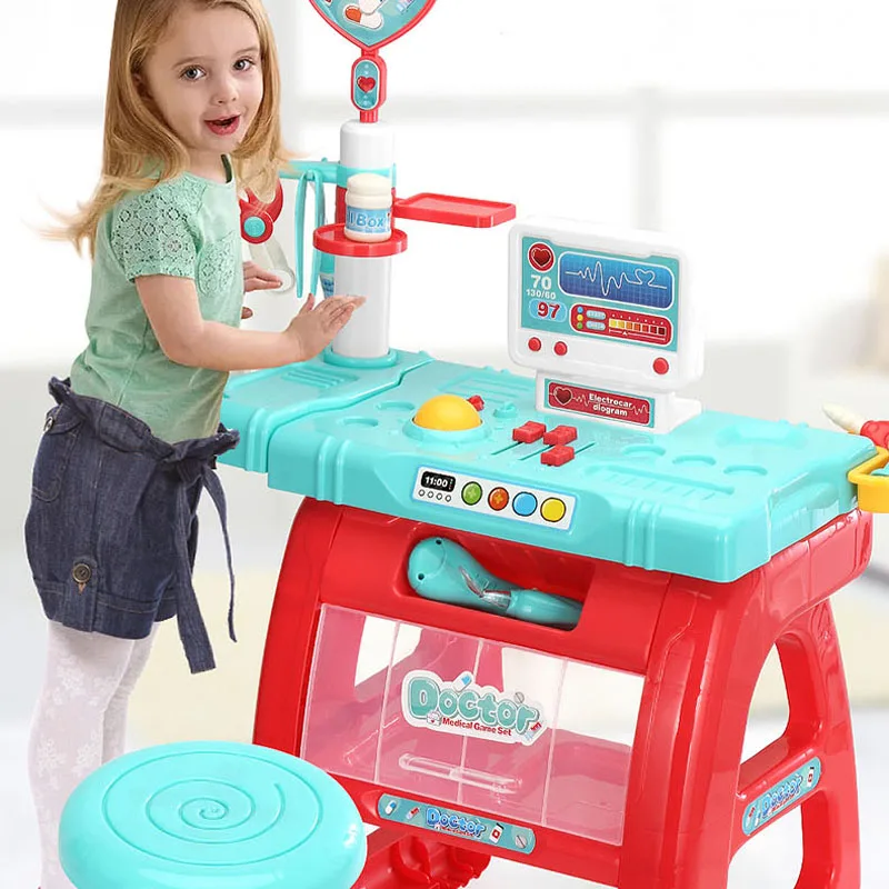 Infant Shining Doctor Play Set Toy Children's Doctor Medical Station Children's Play Toys Stethoscope Kid Toys Kids Doctor Set