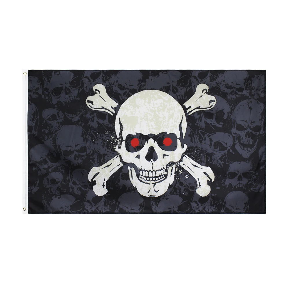 90х150 см jolly roger череп костяной флаг|Флаги баннеры и аксессуары| |