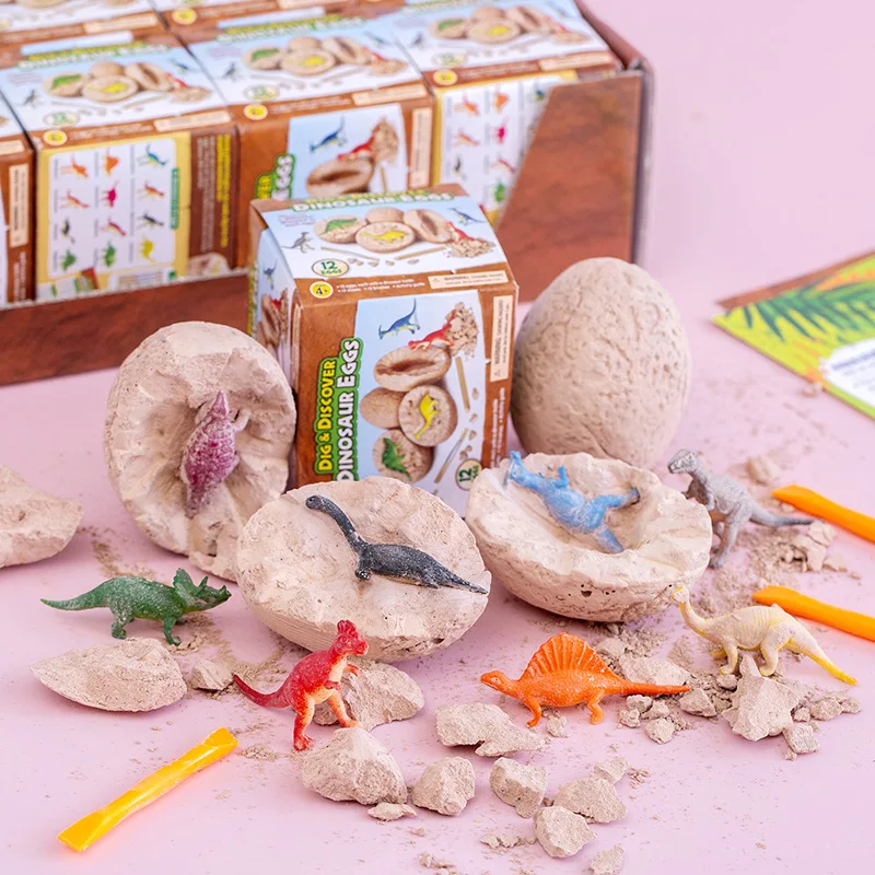 Educational Dinosaur Fossil Excavation Toys Archaeological Dig Diy