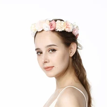 

NEW Romantic Beach Holiday Hawaiian Wreath Decoration Bride Bridesmaid Headwear Female Simulation Flower Headband Accessories