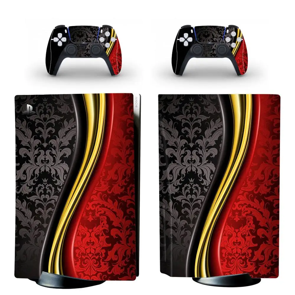 New PS5 Standard Disc Edition Skin Sticker Decal Cover for PlayStation 5 Console and 2 Controllers PS5 Skin Sticker Vinyl 