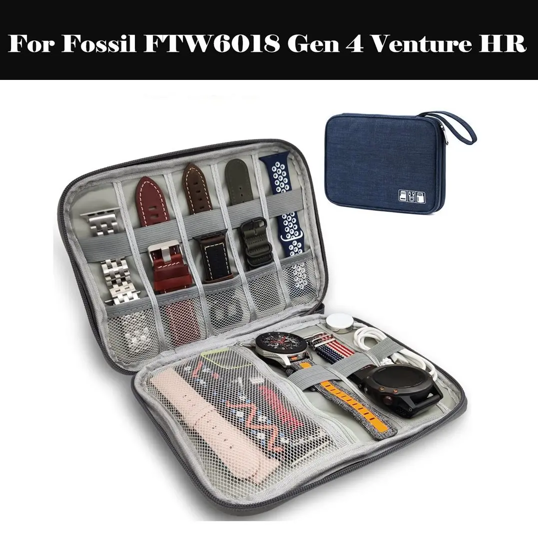 

Protable Smart Watch Band Organizer Storage Bag Case Pouch Organizer For Fossil FTW6018 Gen 4 Venture HR