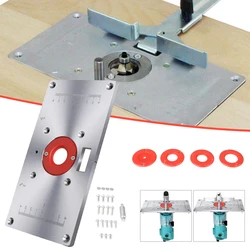 Plaque d'insertion de Table pour le travail du bois, Machine à tailler les planches en Aluminium, pour Bosch GKF 550 et m akita 