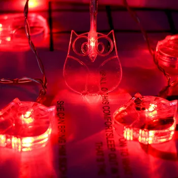 

Owl String Lights 1.65M 10 LED Decorative Lights String Battery Powered Home Decor IP20 Waterproof Lamp For Party Decoration F18