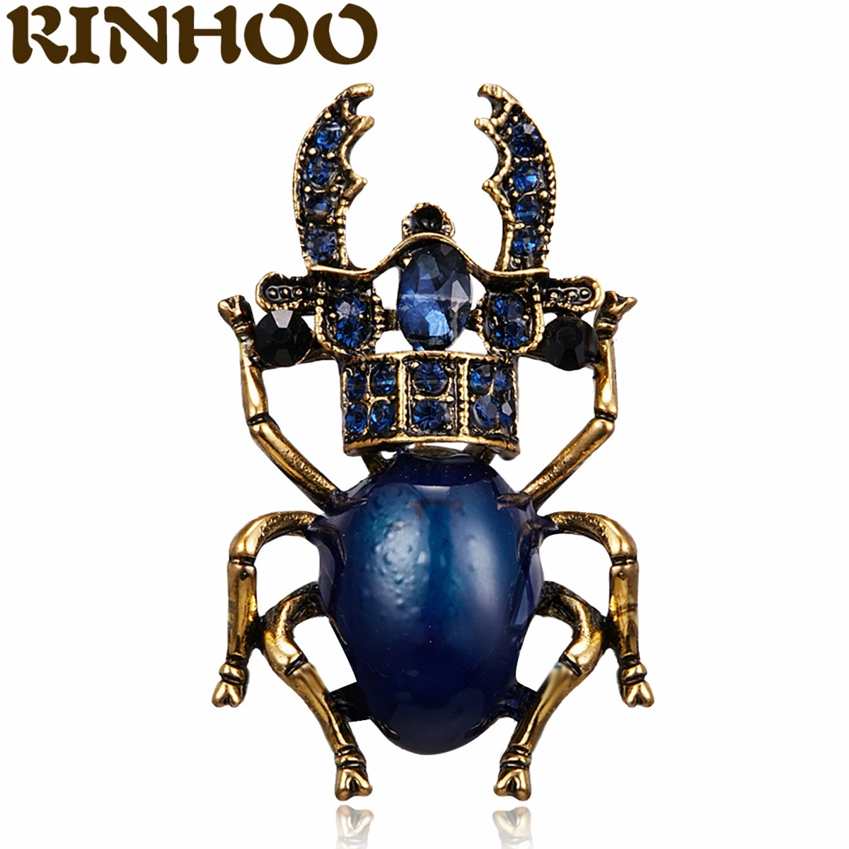 Rinhoo Cool Fashion Beatles Smalto Pin Charm Strass Insetti Spilla Insetto Spille Collare Pin S Sciarpa Borsa Clip Accessori