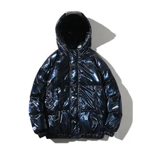 Зимний мужской хлопковый серебряный светильник, брендовая утолщенная одежда с хлопковой подкладкой, Свободное пальто, зимняя одежда, тренд, свободный пуховик