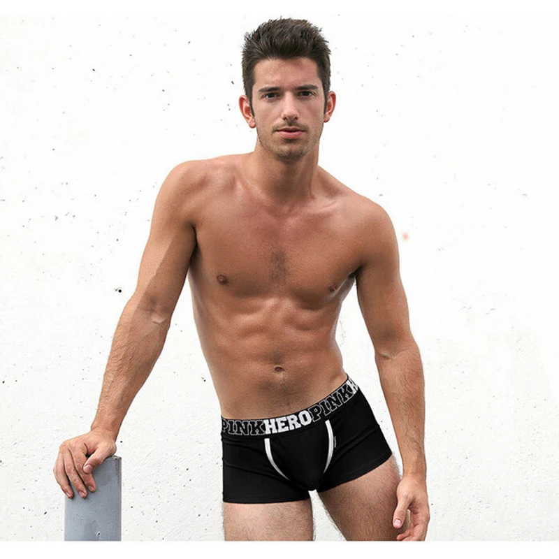 4 шт./лот мужские хлопковые трусы боксеры от известного бренда Pink Hero нижнее белье