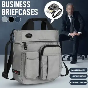 

Men Multifunctional Shoulder Messenger Bag with Headphone Hole Waterproof Nylon Travel Handbag Large Capacity Storage Bags