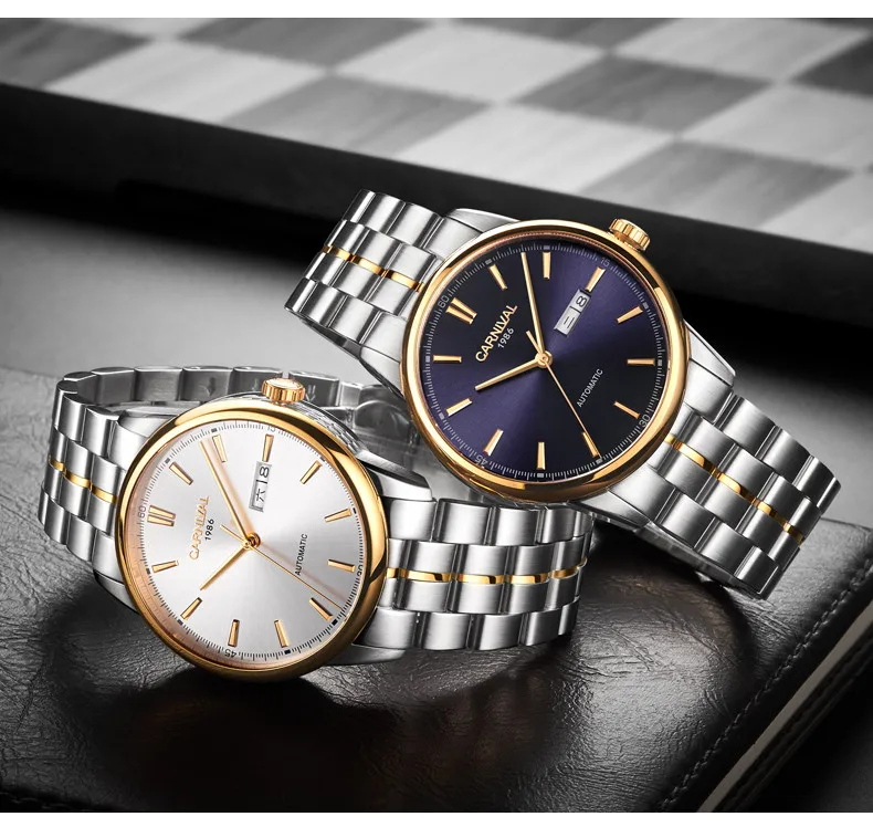 Switzerland Carnival Mechanical Watch Men MIYOTA Automatic Men Watches Luxury Brand Waterproof Clock Sapphire Montre Homme Reloj