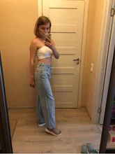 Leg-Jeans Trousers Clothing Pants Bottom Vintage Streetwear High-Waist Wide Baggy Denim