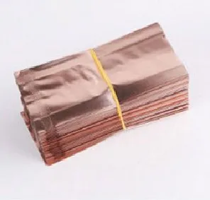 Rose Gold 200 шт./лот, пакетик для чая из алюминиевой фольги, пакетик для вакуумной термоупаковки, пакетики для пищевых продуктов, кофе, чая, Майларовый Пакет Из Фольги - Цвет: Rose Gold