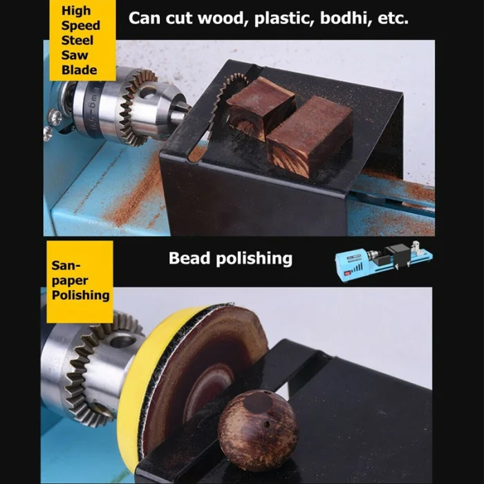 Мини DIY 150 Вт деревянный токарный станок для резки бусин шлифовальная дрель полировка деревообрабатывающий инструмент- M25