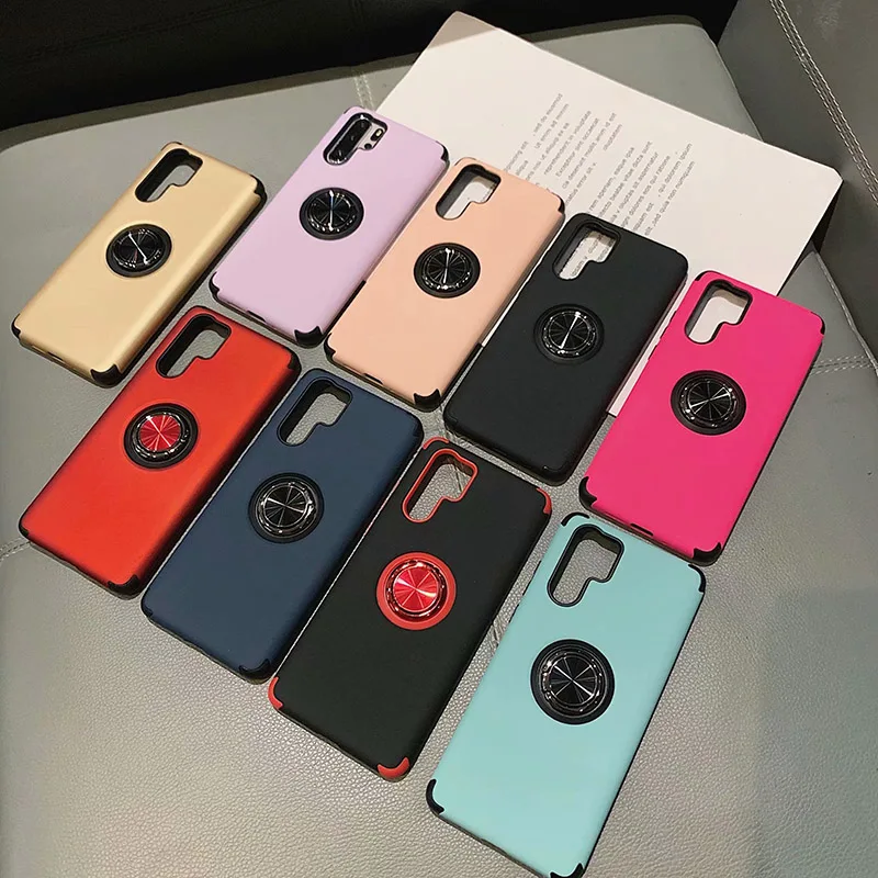 Для huawei P30 P30lite P30pro чехол Роскошный крутой аппаратный кольцо с подставкой ударопрочный PC+ PTU чехол для телефона