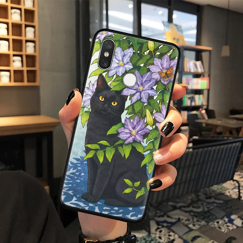 zhheimao Чехол с цветами для Xiaomi mi 9T Pro 9 SE 8 A2 Lite A1 Pocophone F1, мягкая силиконовая оболочка для пары с котом, чехол для Red mi 6 Pro 6A 5 Plus 5A - Цвет: zhheimao