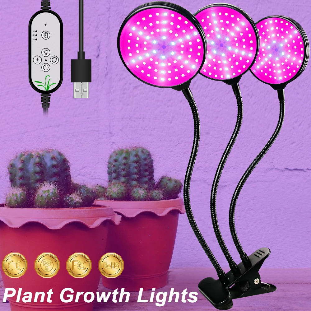 USB PLANT GROWTH LED LIGHT VEGETABLE FLOWER SEEDLING FULL SPECTRUM LAMP SMART 