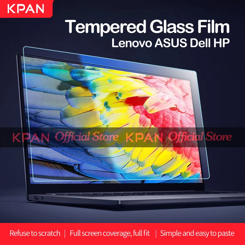 KPAN Universal HD Tempered Glass Film Laptop Notebook Screen Protector 13 14 15 16 17 Inch 16:9 For HP Asus Dell Acer Lenovo LG