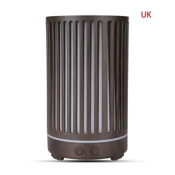 

200ml Essential Oil Diffuser Vertical Hollow Stripes Wood Grain Air Humidifier Aromatherapy Mist Maker with 7 LED Light