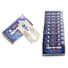 100 шт бритвенные лезвия для мужчин, безопасные бритвенные лезвия с двойными краями из нержавеющей стали