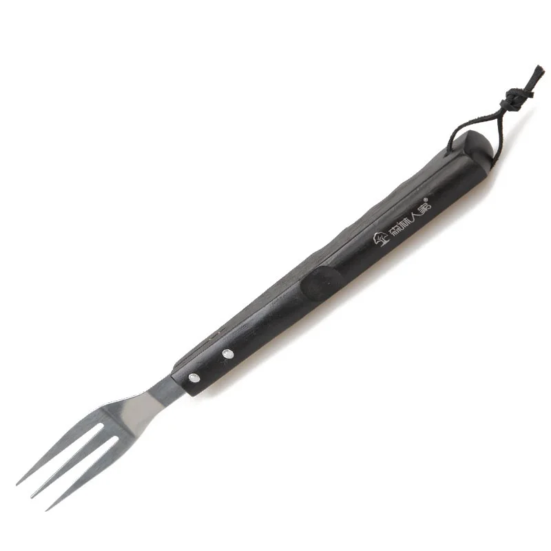 15.25inch 39cm BBQ Fork Stainless Steel Meat Food Forks Long Handle Comfort Grip Barbecue Grilling Fork Kitchen Utensil