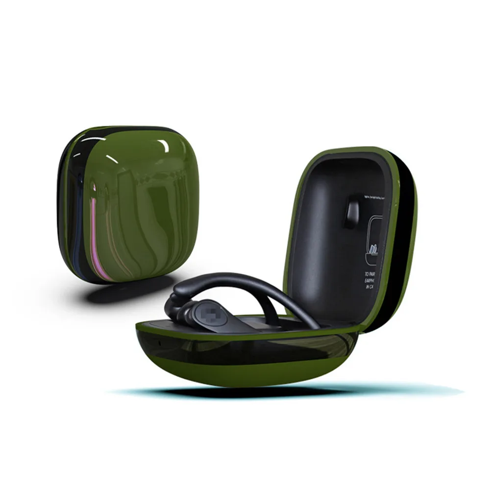 Силиконовый Полный Защитный чехол для Beats Powerbeats Pro, беспроводные bluetooth наушники чехол с зеркальной защитой - Цвет: green