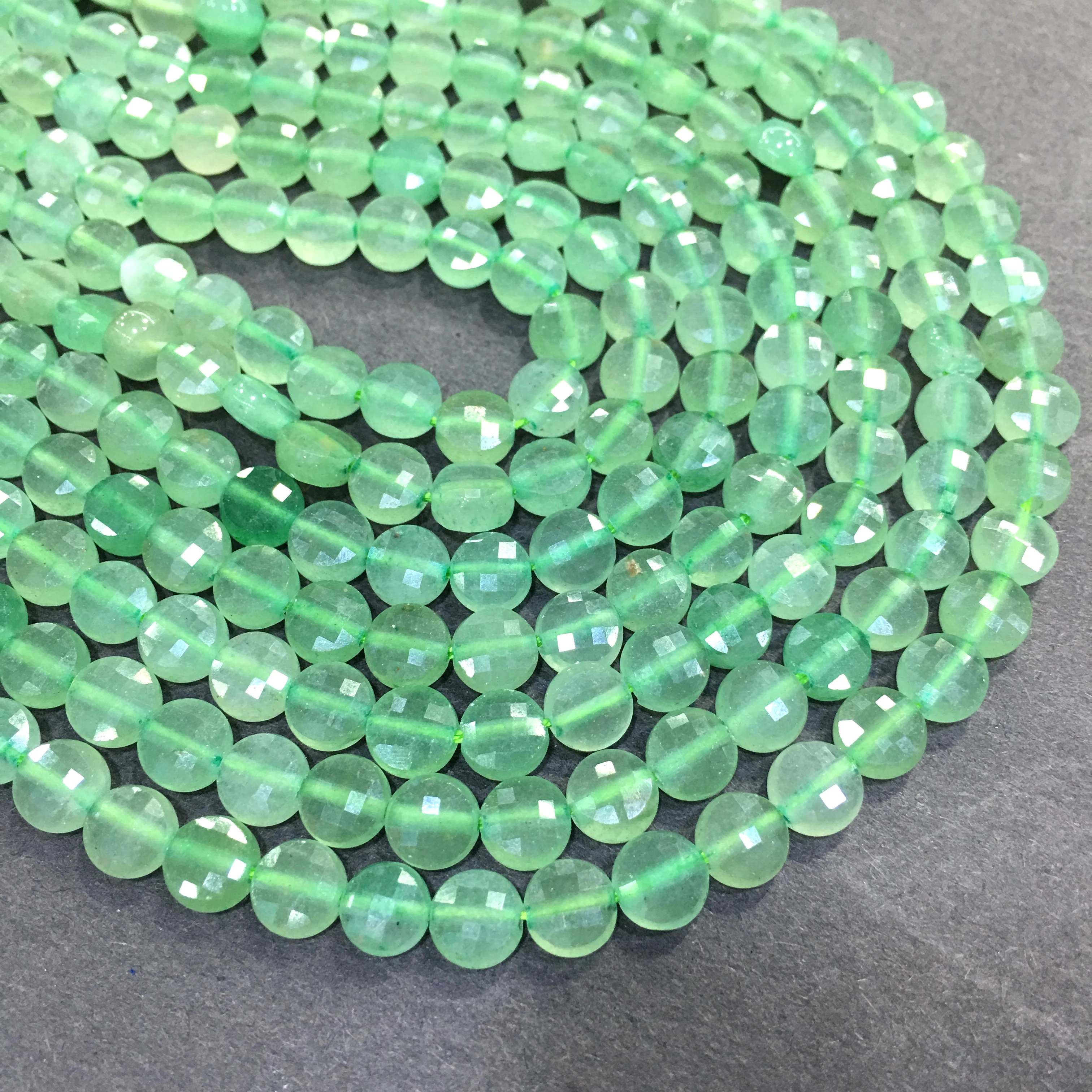 

Free Shipping Natural Stone Coin Shape Green Aventurine Beads Healing Energy Jewelry Gems For Making DIY Bracelet & Necklace 6mm