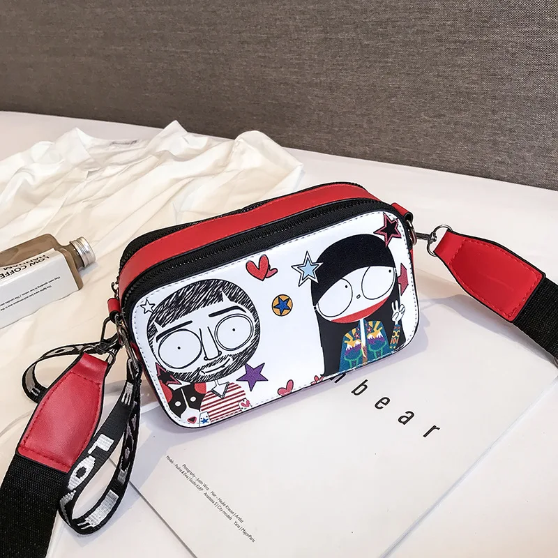 

Small Bag 2019 New Style Fashion Korean-style WOMEN'S Bag Mini Camera Bag Wide-Strap Simple Versatile Shoulder Bag Disco Dancing