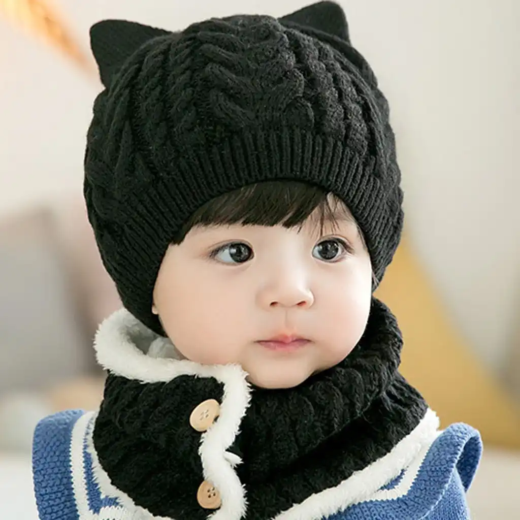 toddler boy hat and scarf set