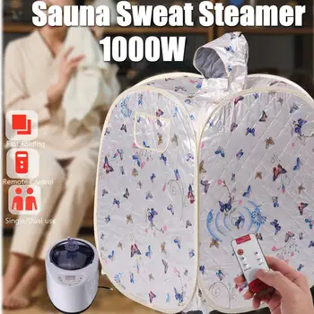 

2.6L Steam Sauna Portable Spa Room Home Beneficial Full Body Slimming Folding Detox Therapy Steam Fold Sauna Cabin Generator