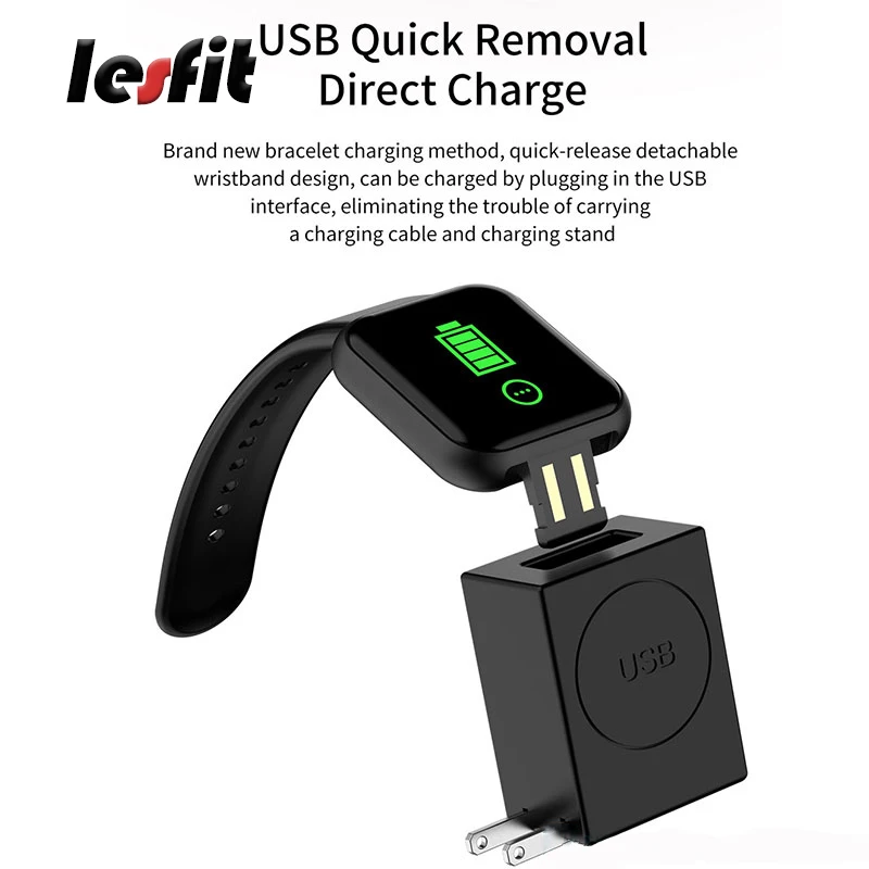 Lesfit 1 3 дюймов белый водонепроницаемый цифровой умный женский браслет Bluetooth Смарт